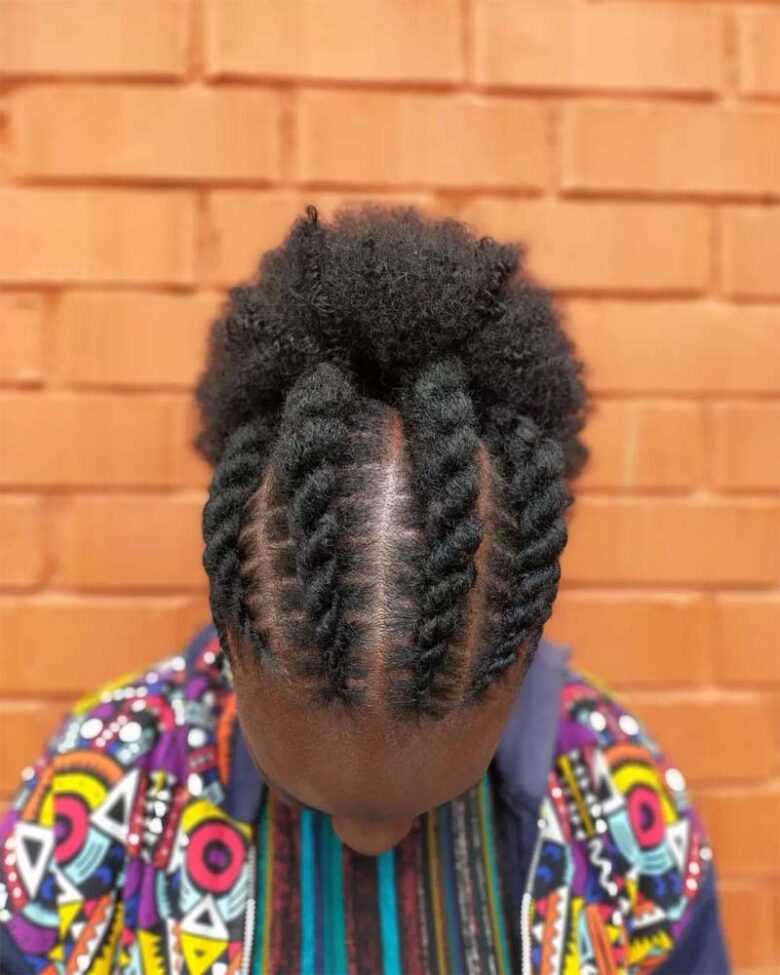 coiffures filles noires twists plats coiffures naturelles pour femmes noires - Luxe Digital
