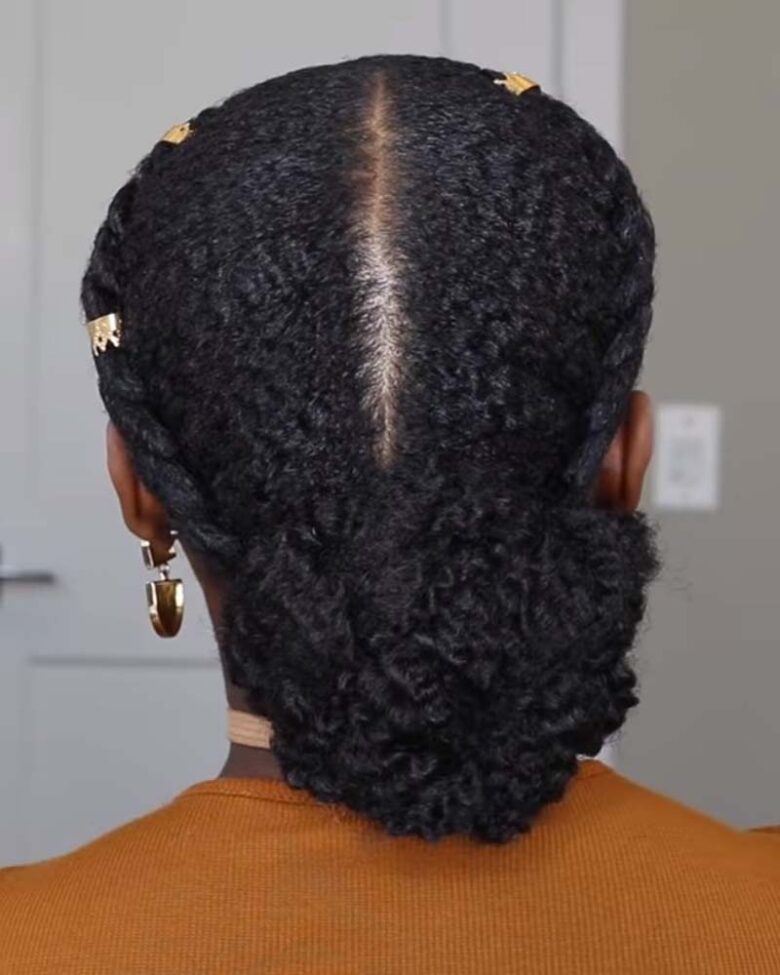 coiffures filles noires chignon bas - Luxe Digital