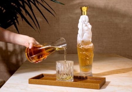 La bouteille de tequila de la sirène Dia De La Sirena est une vedette du bar La bouteille de tequila de la sirène Dia De La Sirena est une vedette du bar